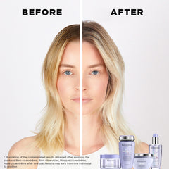 KÉRASTASE applying mask in shower for intense repair benefits
