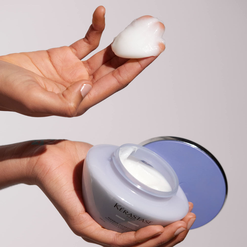 KÉRASTASE mask paired with Bain Cicaextrême showing routine