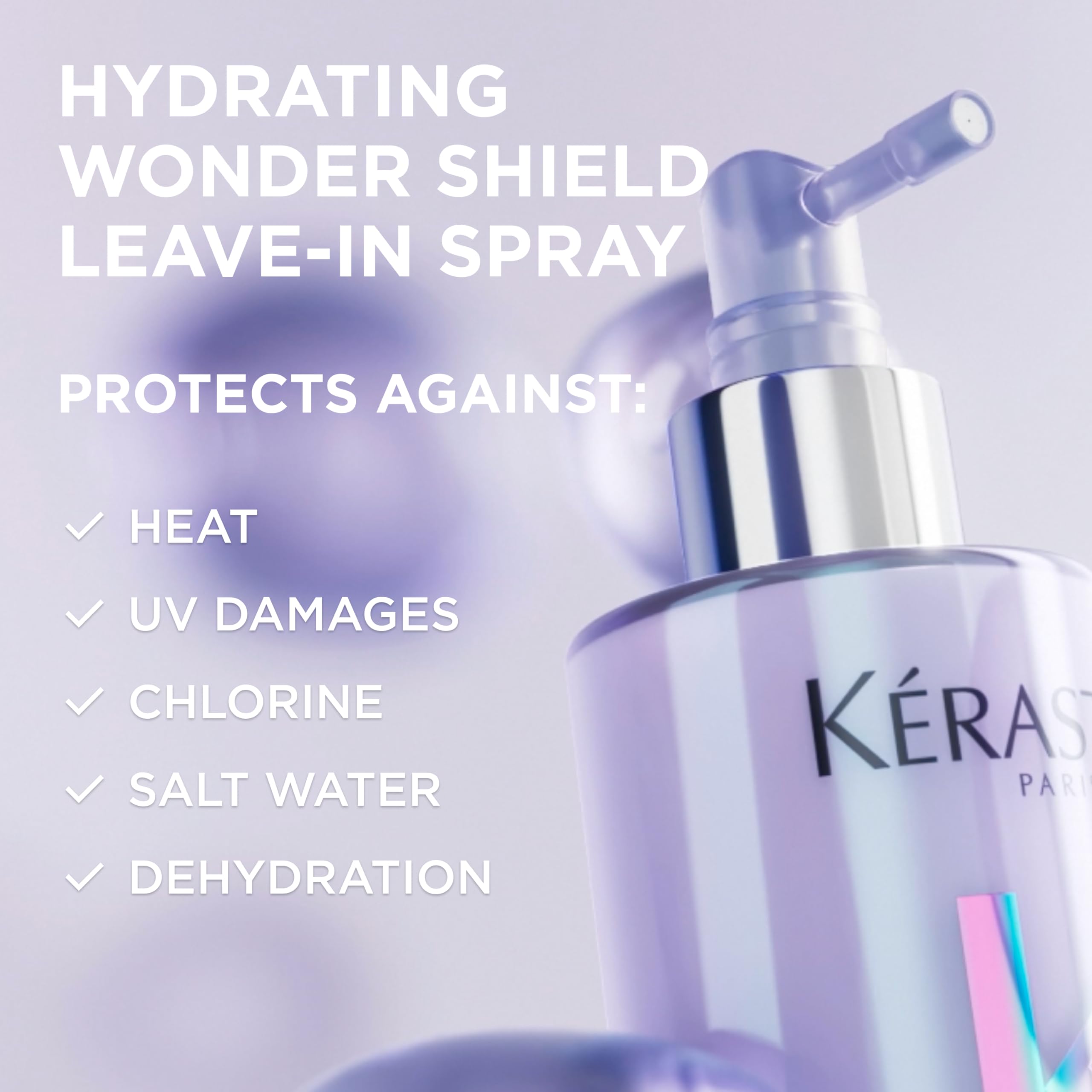 KÉRASTASE spray nozzle detail illustrating easy application