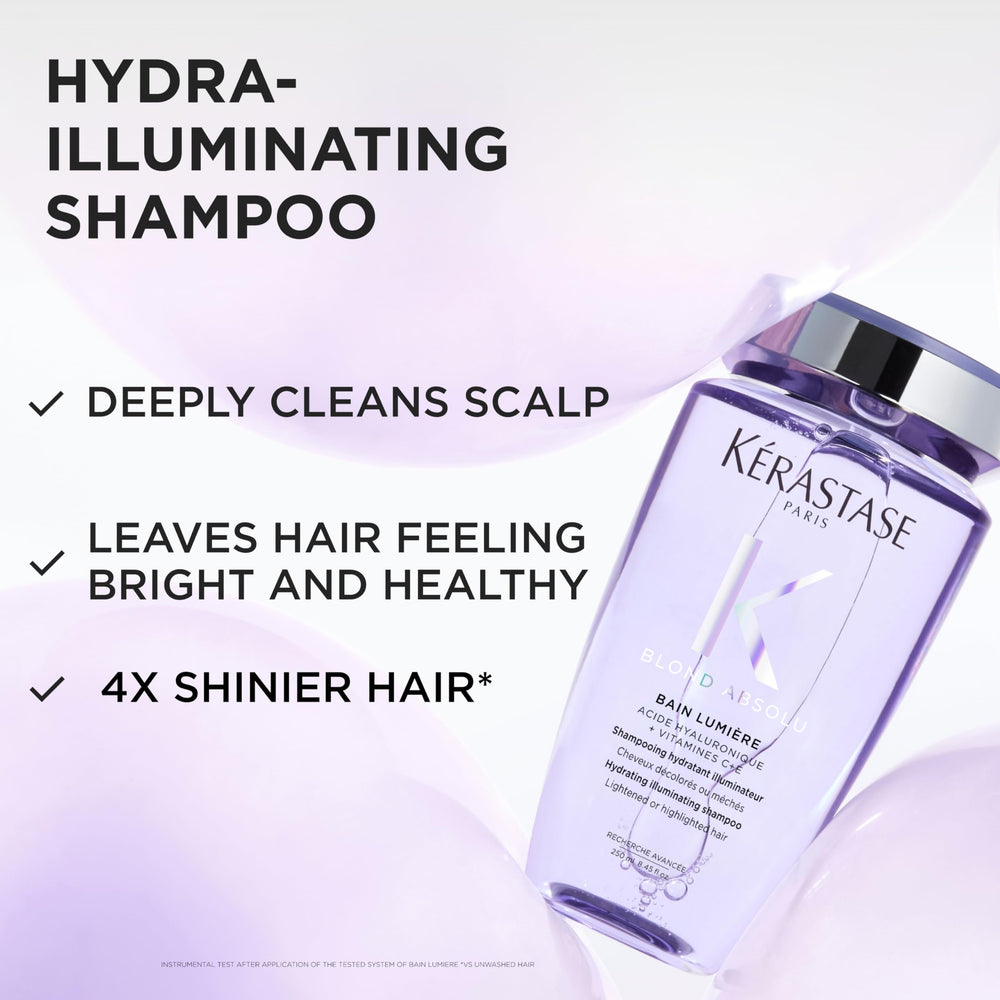 KÉRASTASE refill pouch displayed for sustainable shampoo refills and savings