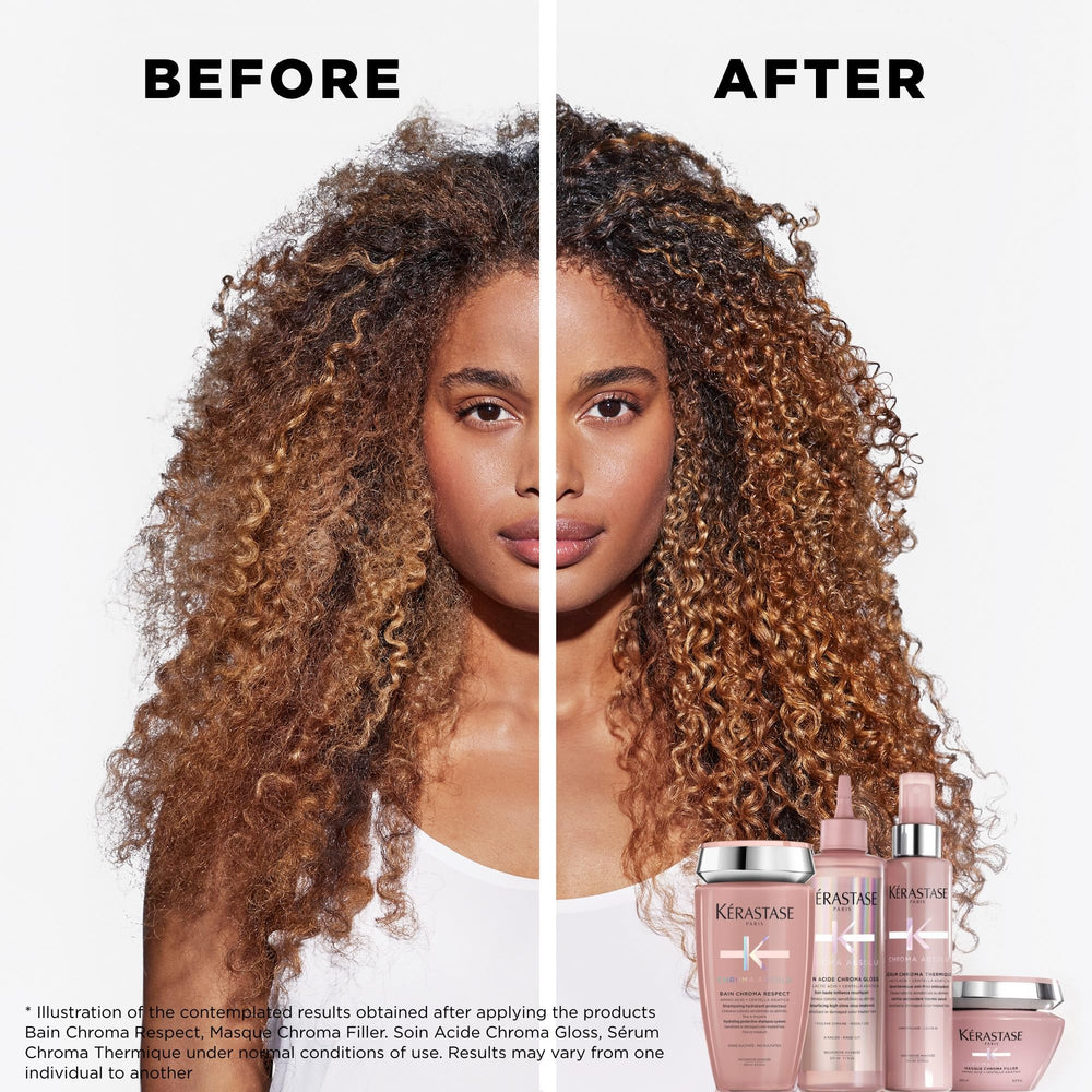 KÉRASTASE back label close-up listing ingredients and usage benefits