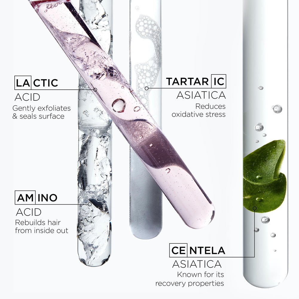 KÉRASTASE wet hair lengths after wash showing smooth hydrated results