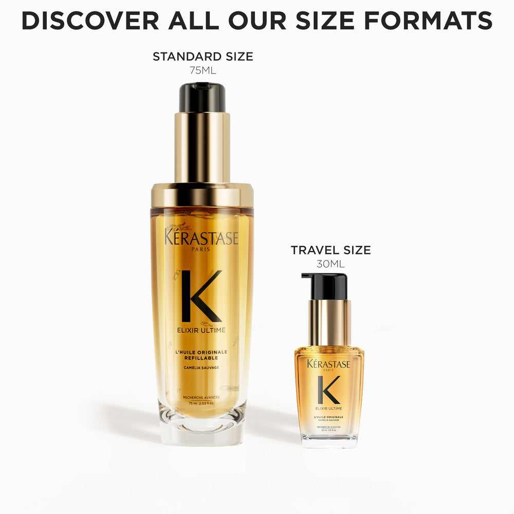 KÉRASTASE on a vanity in travel lifestyle scene for on-the-go hydration