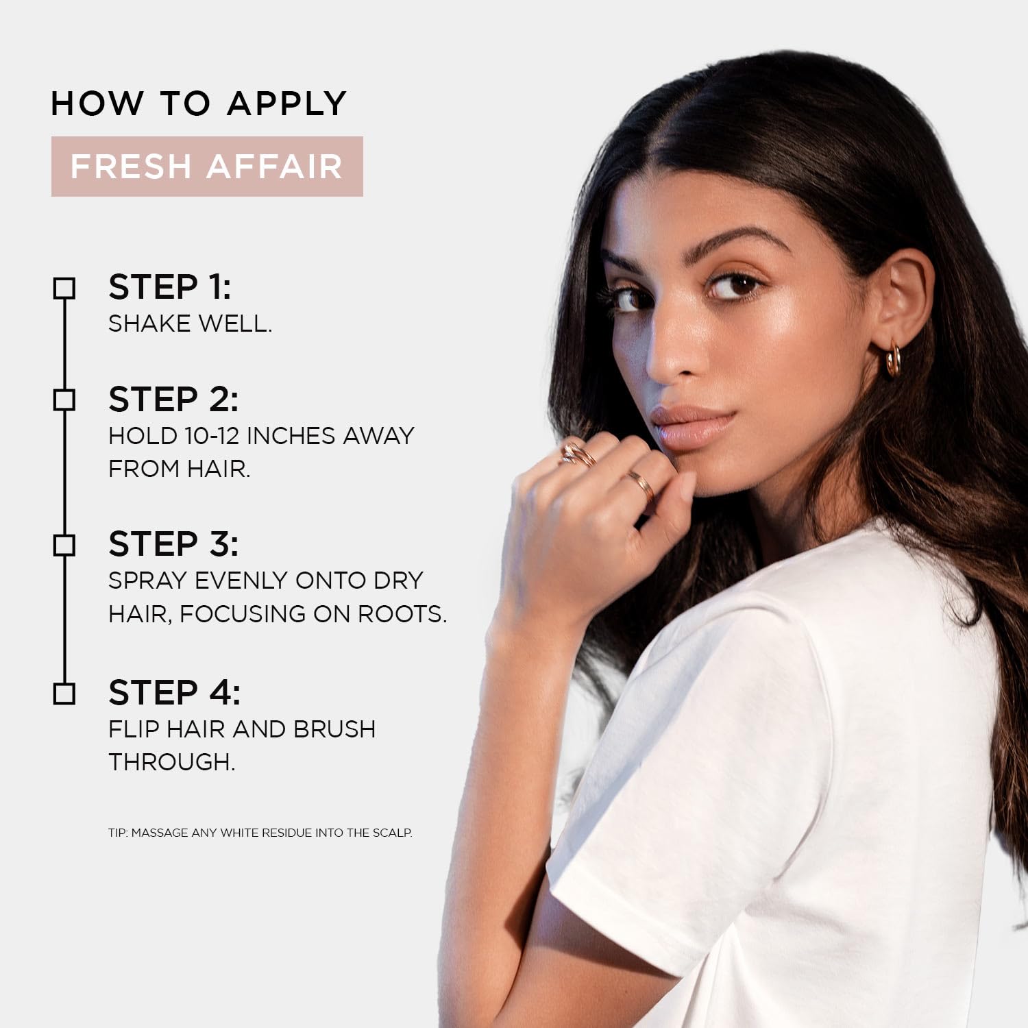 KÉRASTASE on dark hair demonstrating translucent finish and no visible white cast