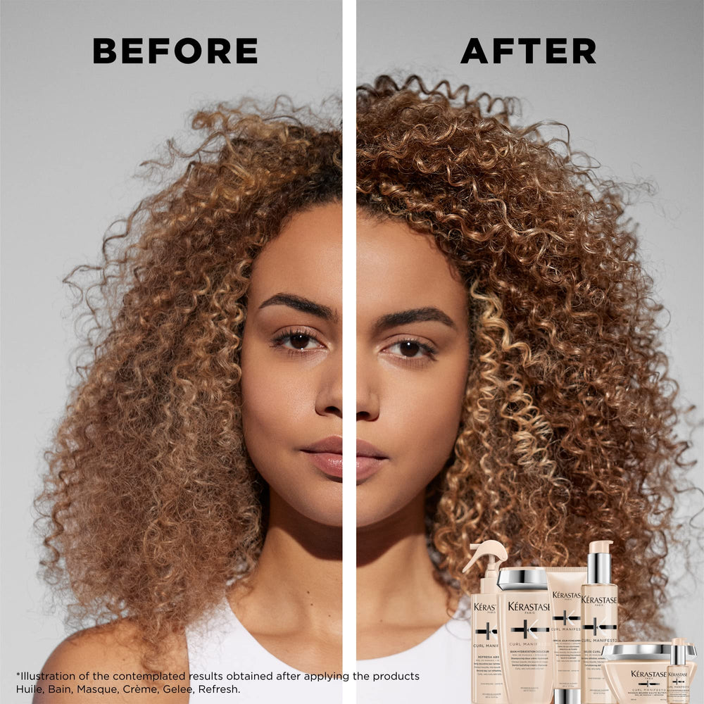 KÉRASTASE pump dispensing gel-cream showing easy application benefit
