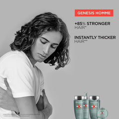 KÉRASTASE mist on hair demonstrating texture and instant volume boost