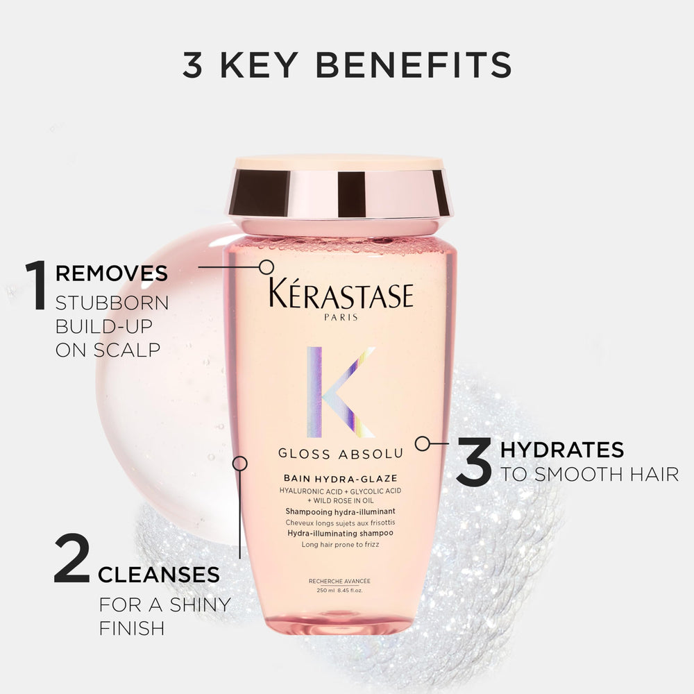 KÉRASTASE wild rose oil ingredient shot showing nourishing shine boost