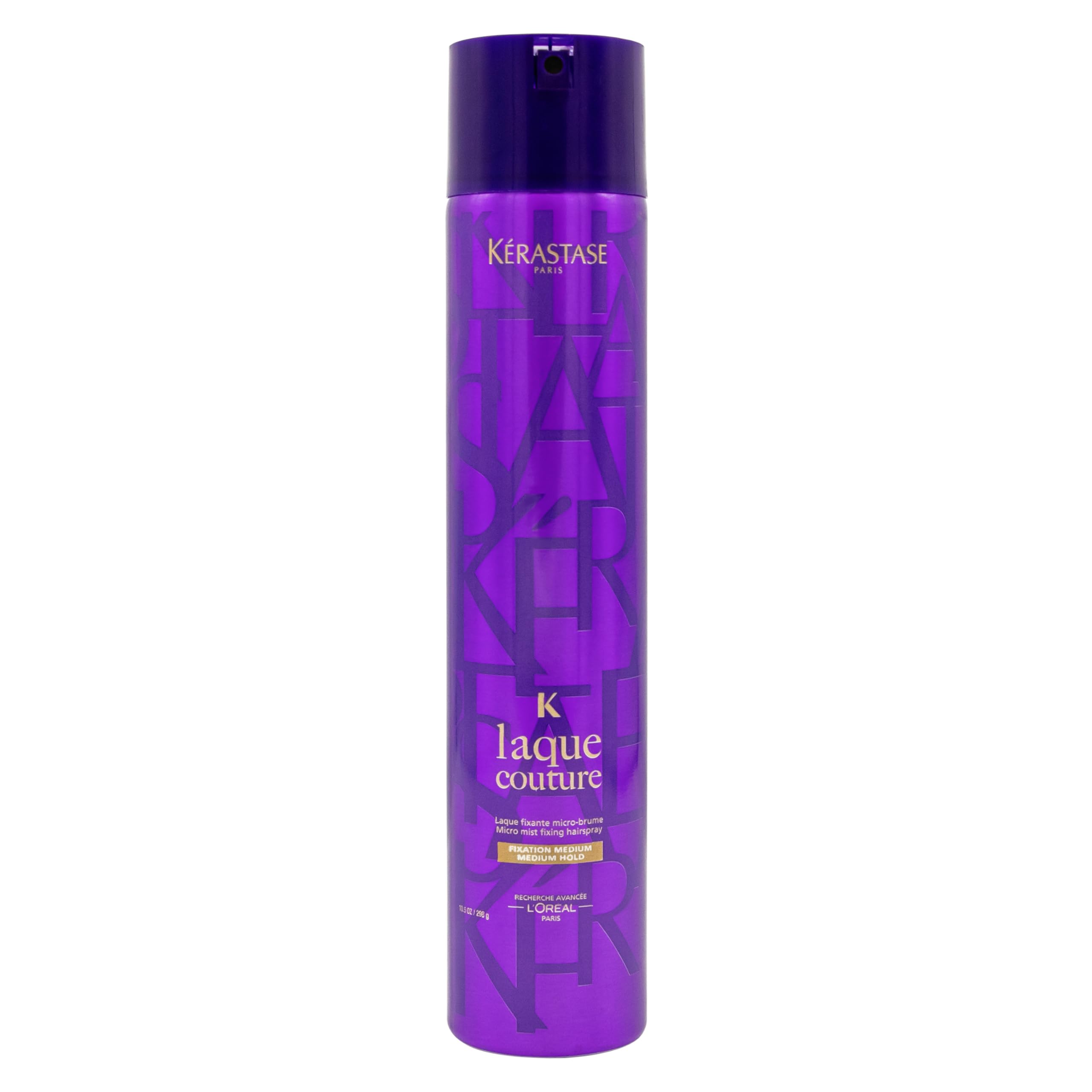 KÉRASTASE front packaging showing medium hold and UV protection benefits