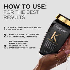 KÉRASTASE rich foam detail showcasing creamy lather for thorough cleansing