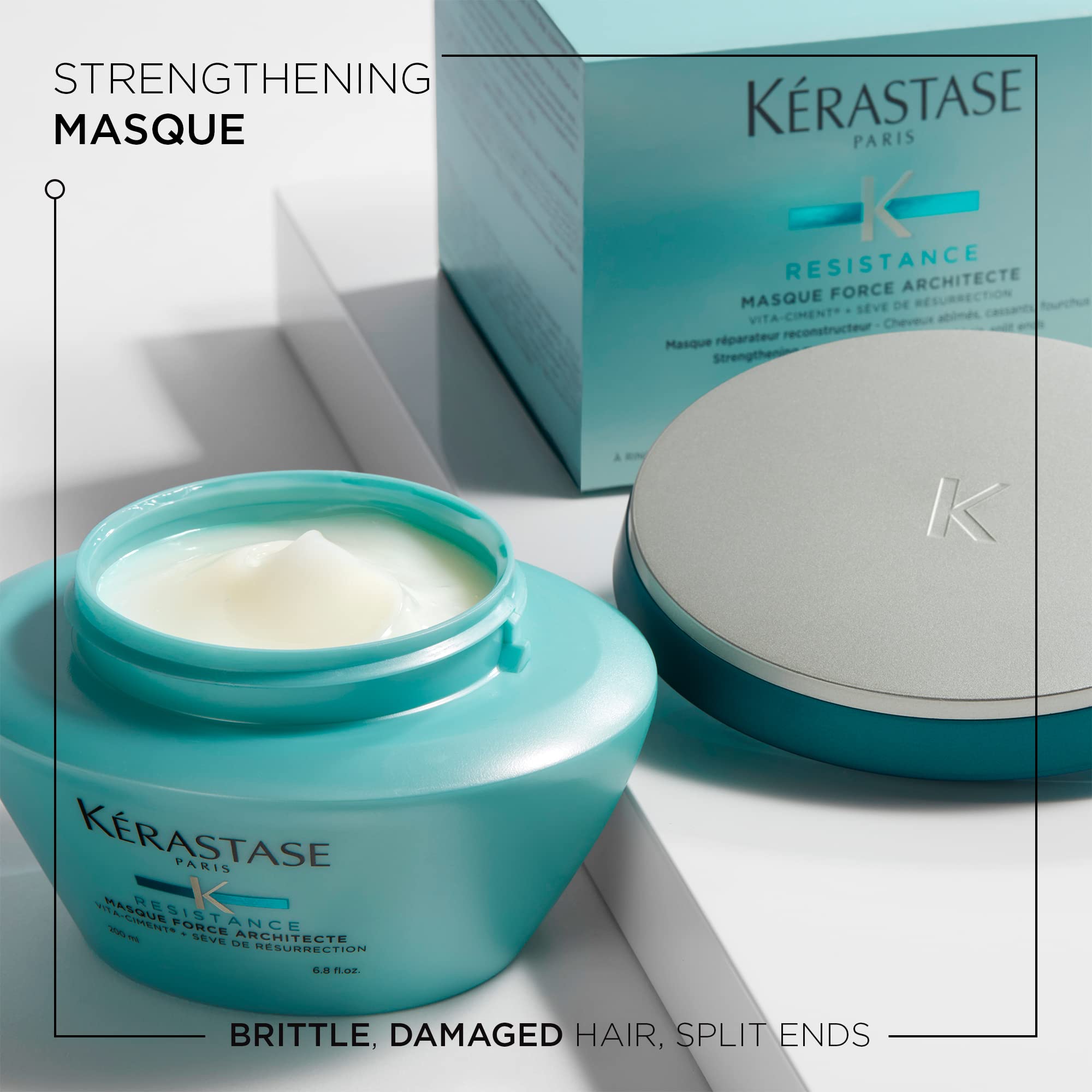 KÉRASTASE close-up of mask texture illustrating creamy consistency and nourishing feel