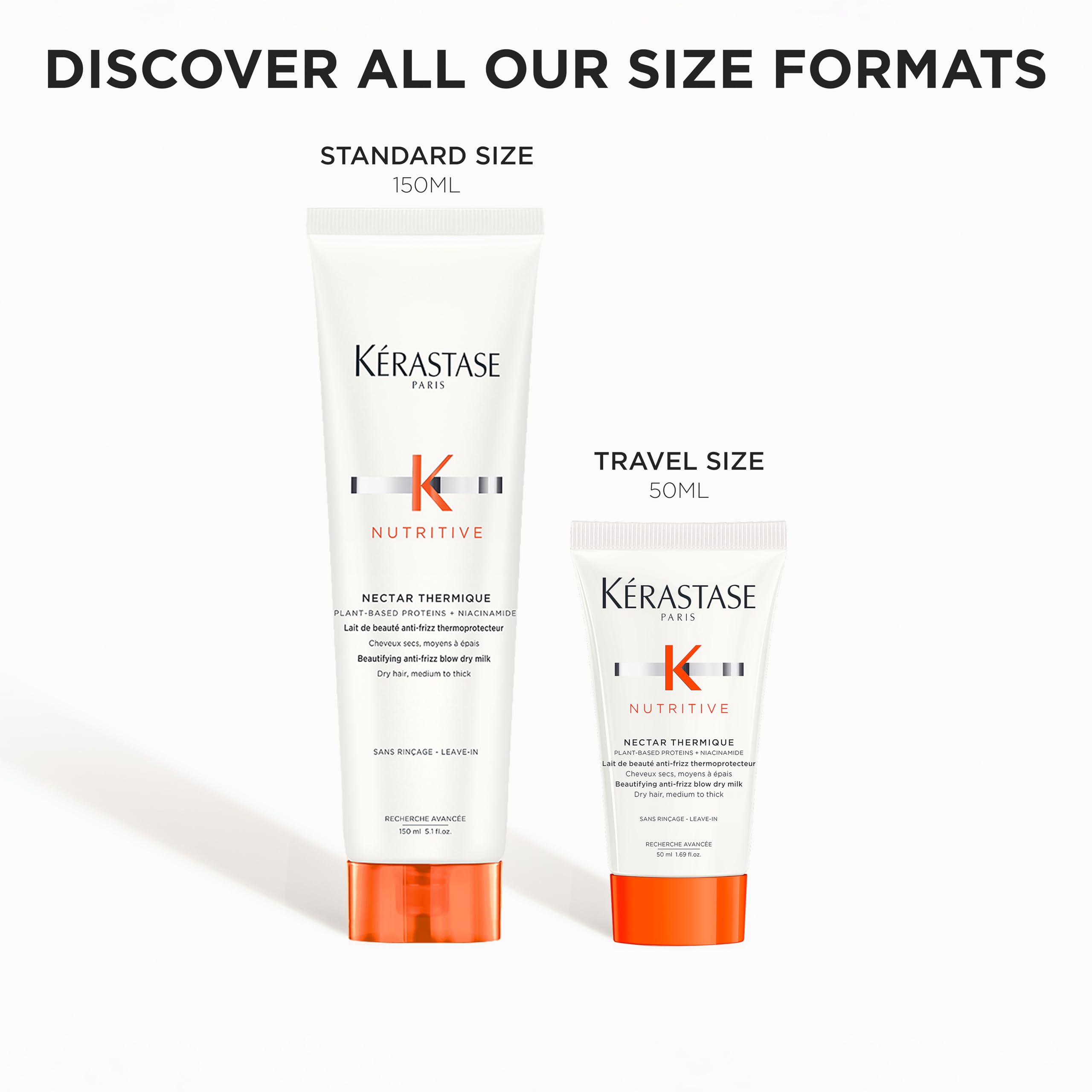 KÉRASTASE used with blowdryer protecting hair from heat