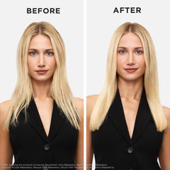 KÉRASTASE product being applied to damp hair demonstrating easy spread
