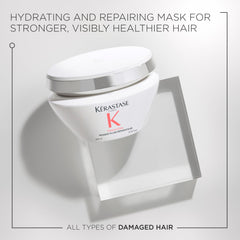 KÉRASTASE creamy mask texture close-up conveying rich hydration benefits