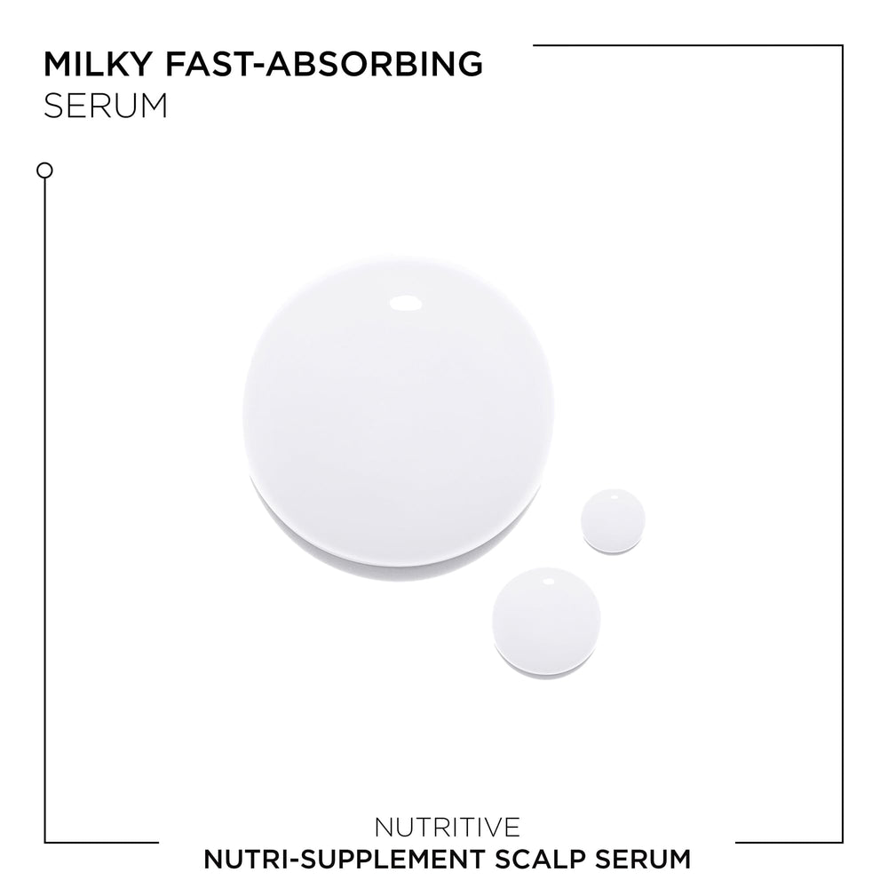 KÉRASTASE label close-up highlighting plant-based proteins and niacinamide benefit