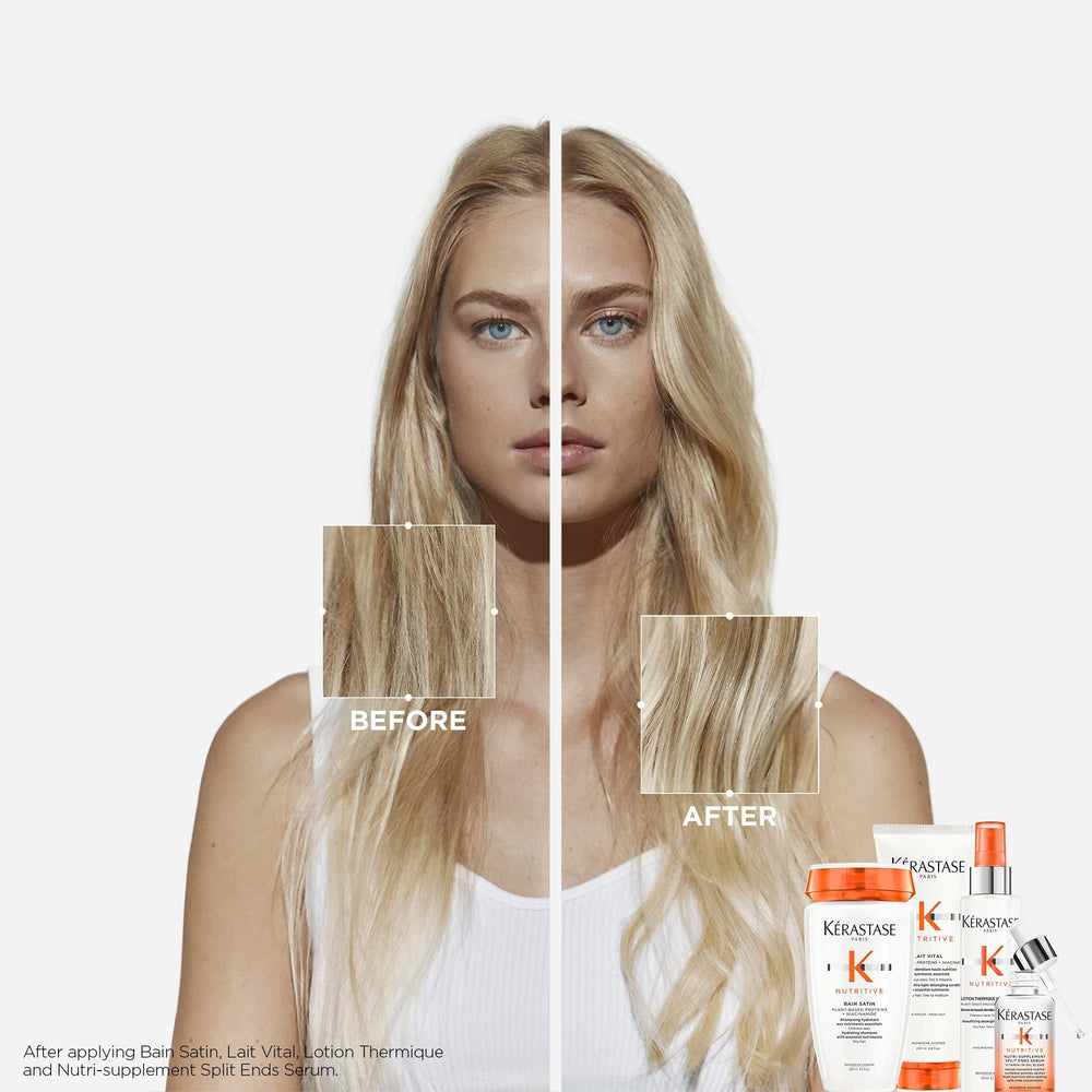 KÉRASTASE dropper close-up illustrating precise, mess-free application benefit