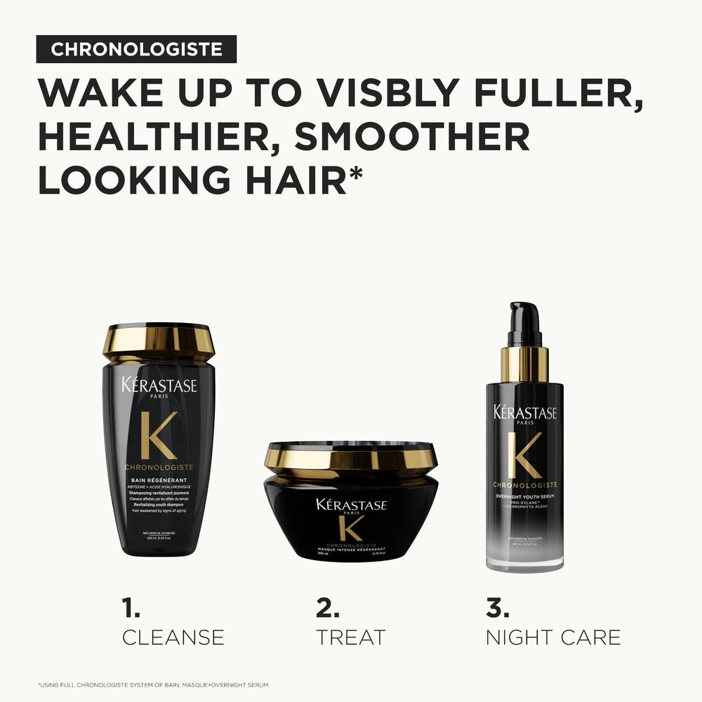 KÉRASTASE 16.9 fl oz bottle beside everyday items to show scale