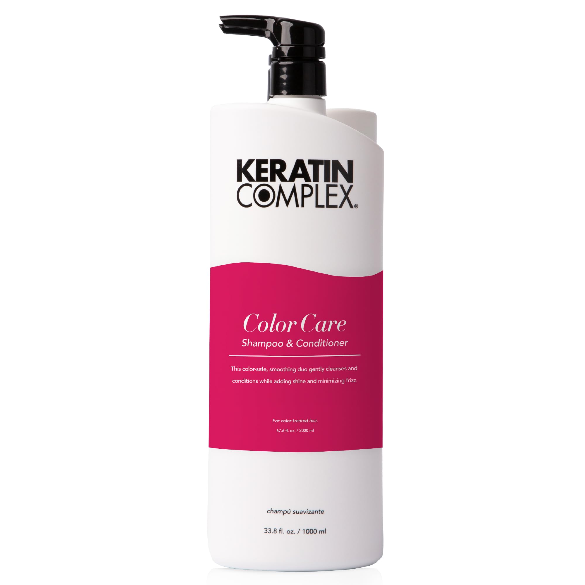 Keratin Complex after-wash shiny hair illustrating enhanced color gloss