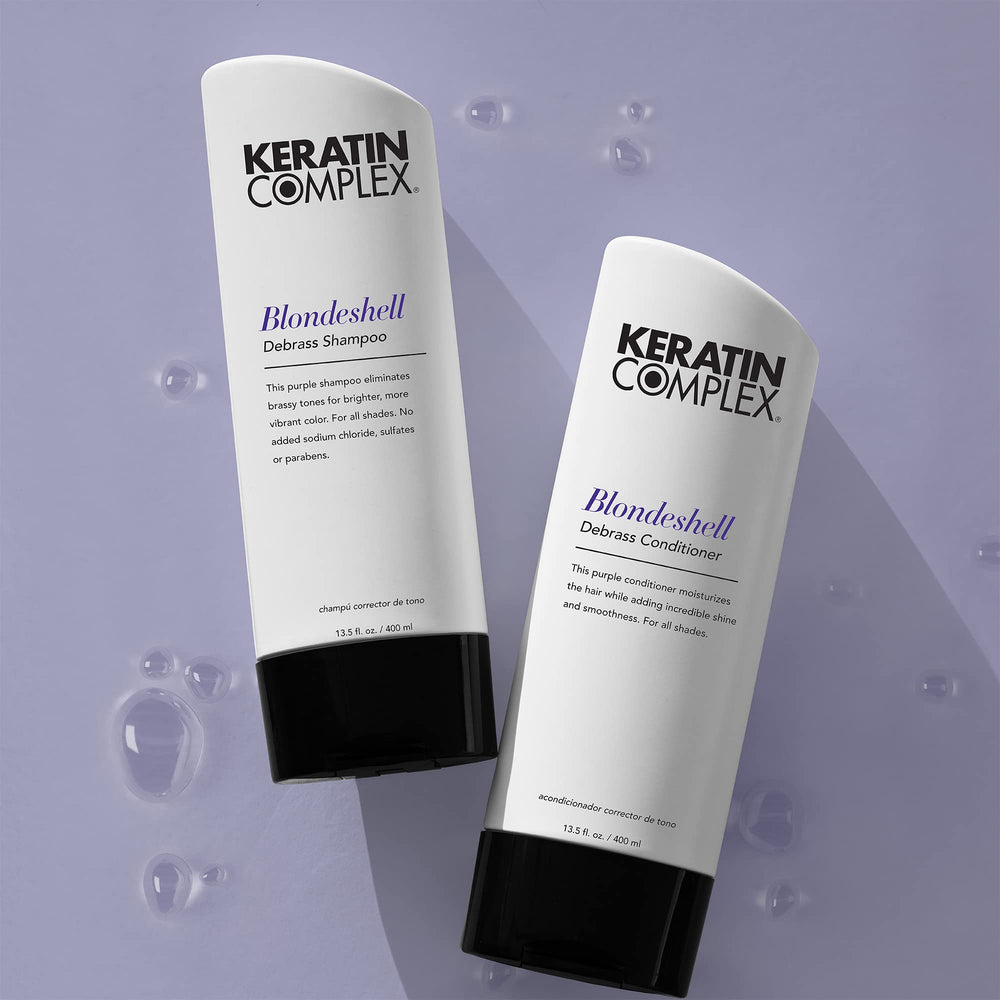 Keratin Complex label close-up showing ingredients and protein benefits for hair