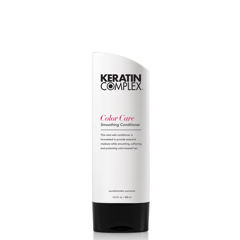 Keratin Complex bottle front view showing color-safe conditioner and benefit of smooth hair