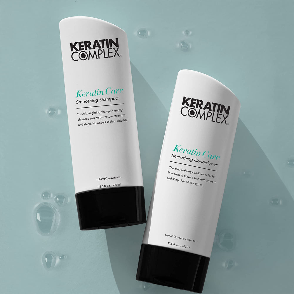 Keratin Complex label closeup highlighting keratin and no sodium chloride