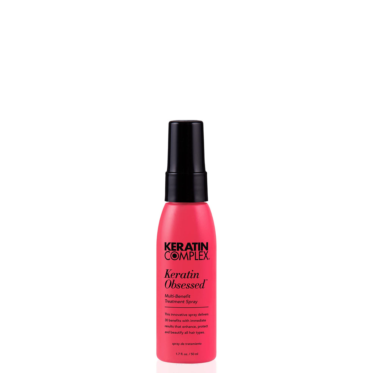 Keratin Complex front packaging showing bottle and label, highlighting convenience