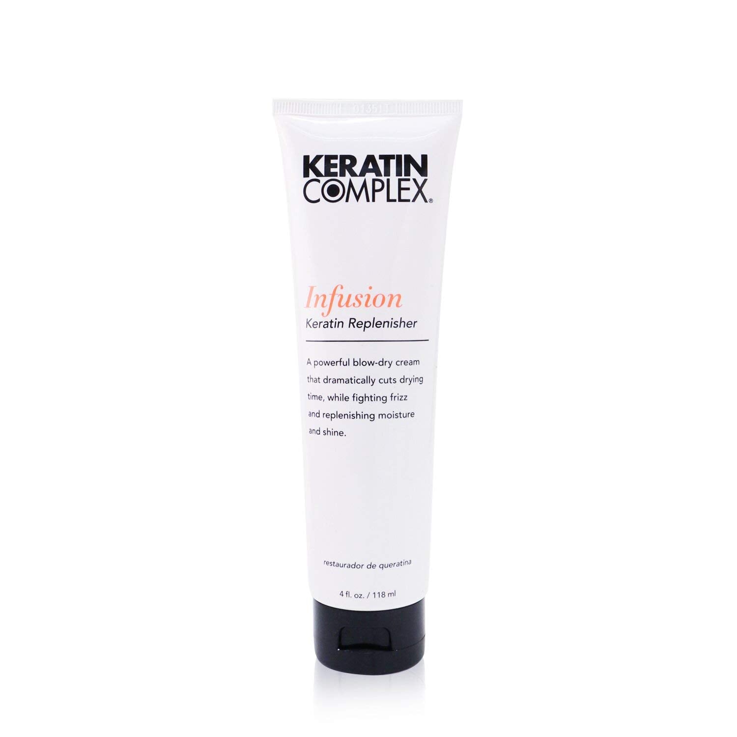 Keratin Complex front packaging showing 4oz bottle and benefits