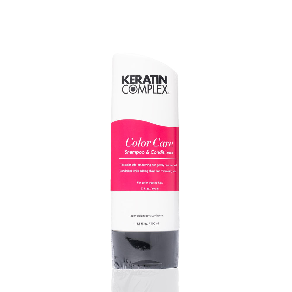Keratin Complex shampoo texture on hand highlighting gentle cleansing benefit
