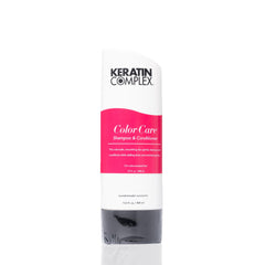 Keratin Complex shampoo texture on hand highlighting gentle cleansing benefit