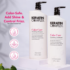 Keratin Complex shampoo pump dispensing gentle lather for color protection