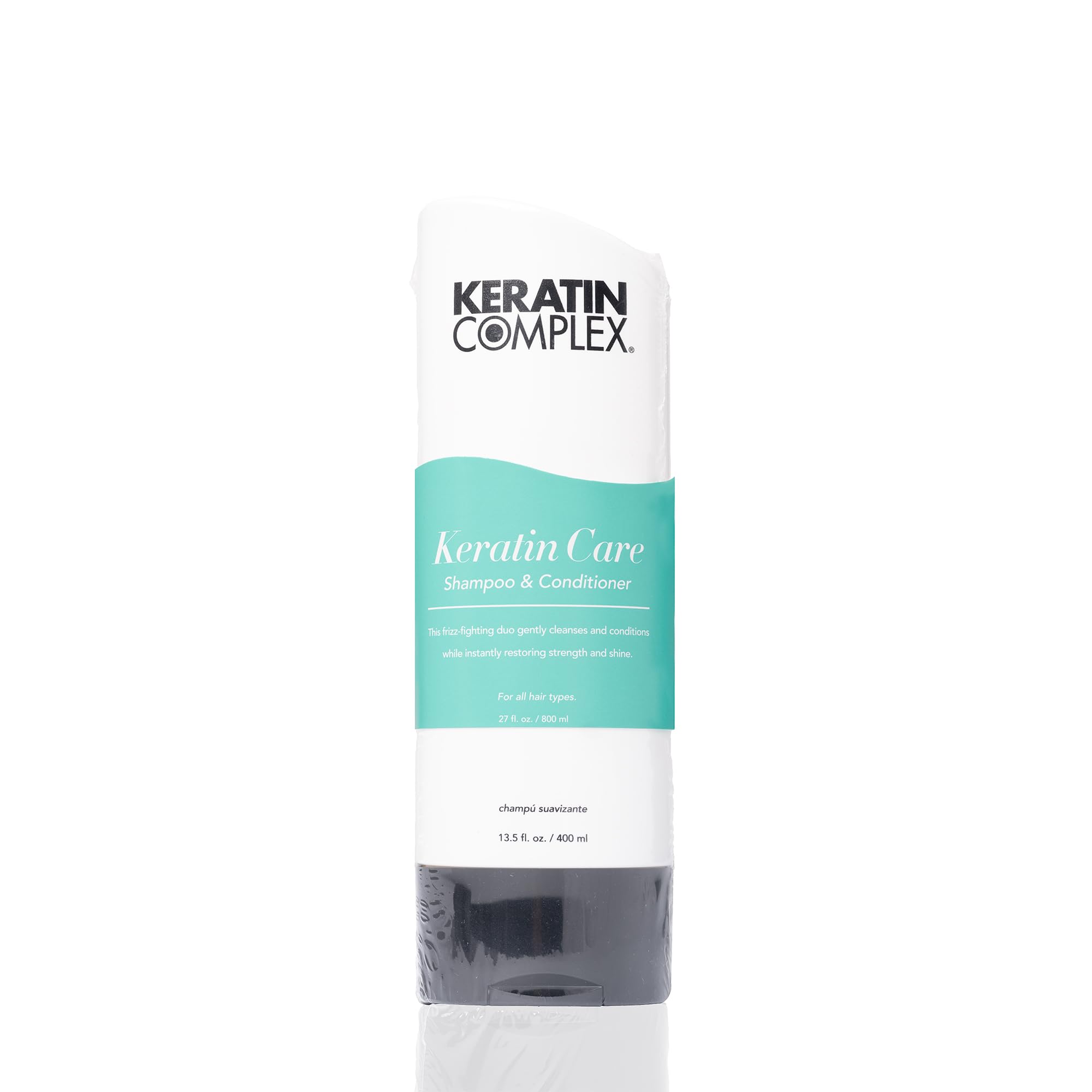 Keratin Complex shampoo texture close-up illustrating gentle lather