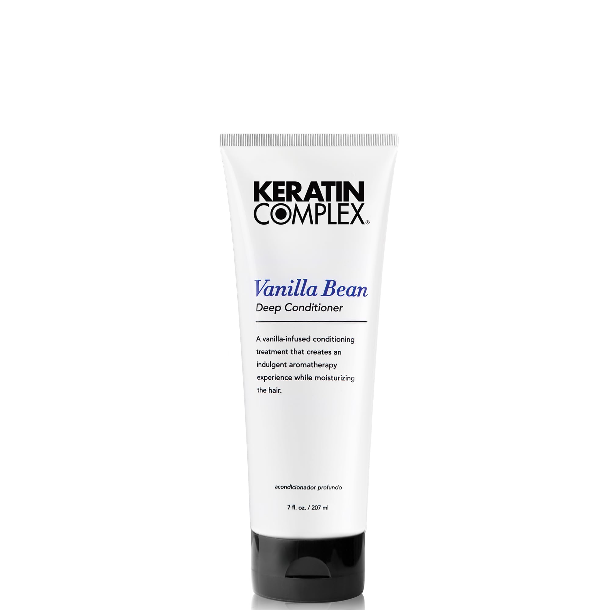 Keratin Complex front jar showing product and easy-grip lid for salon use