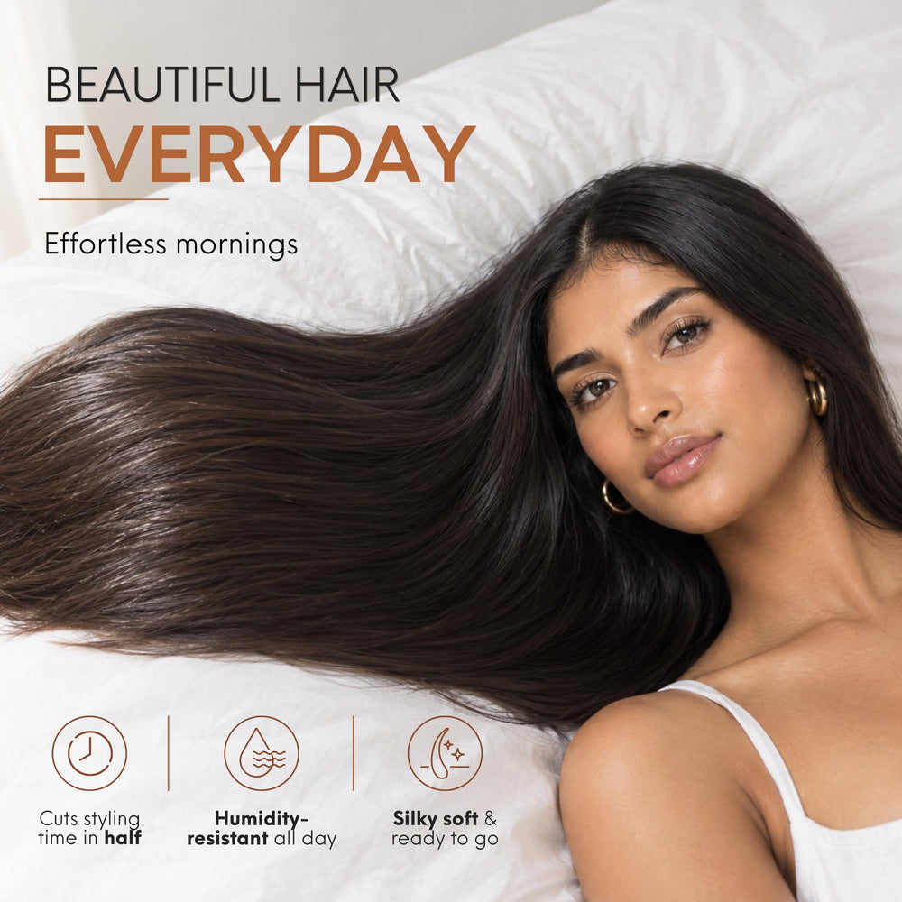 KERATIN RESEARCH texture pour showing silky serum and easy application