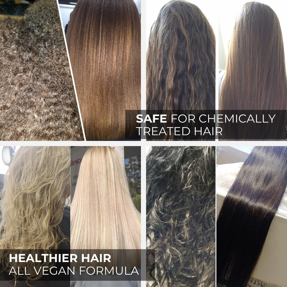 Kerazon Professional flat iron sealing step demonstrating long-lasting smooth finish