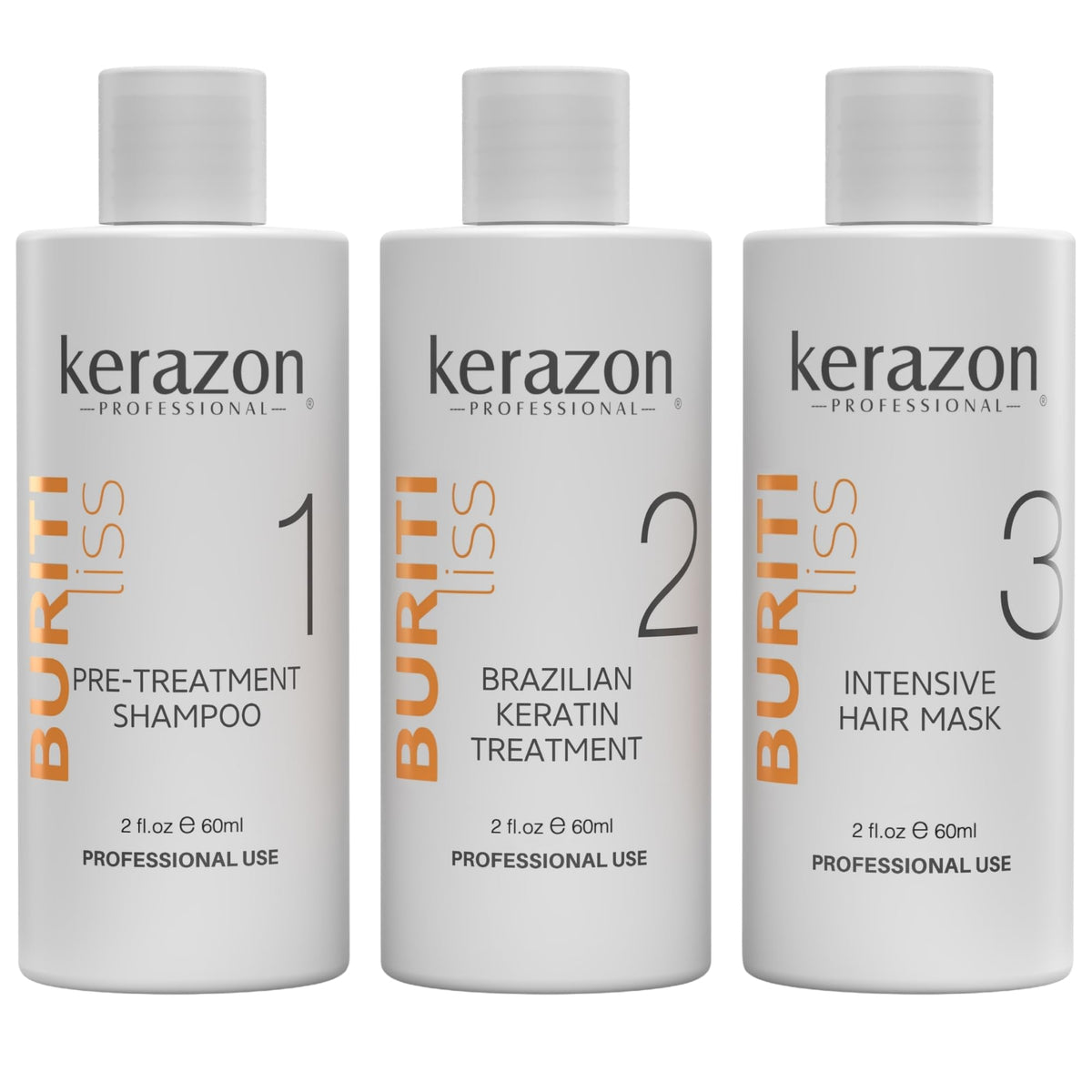 Kerazon Professional kit front packaging shows compact 60ml kit with clear benefit