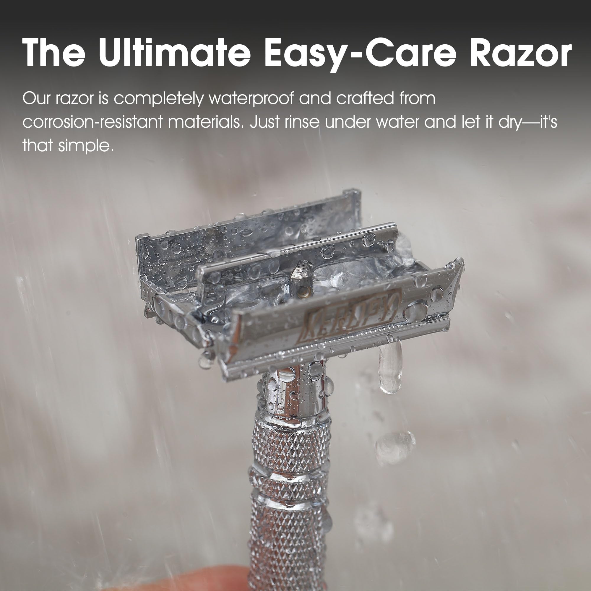 Keropy placed on bathroom counter suggesting daily grooming routine