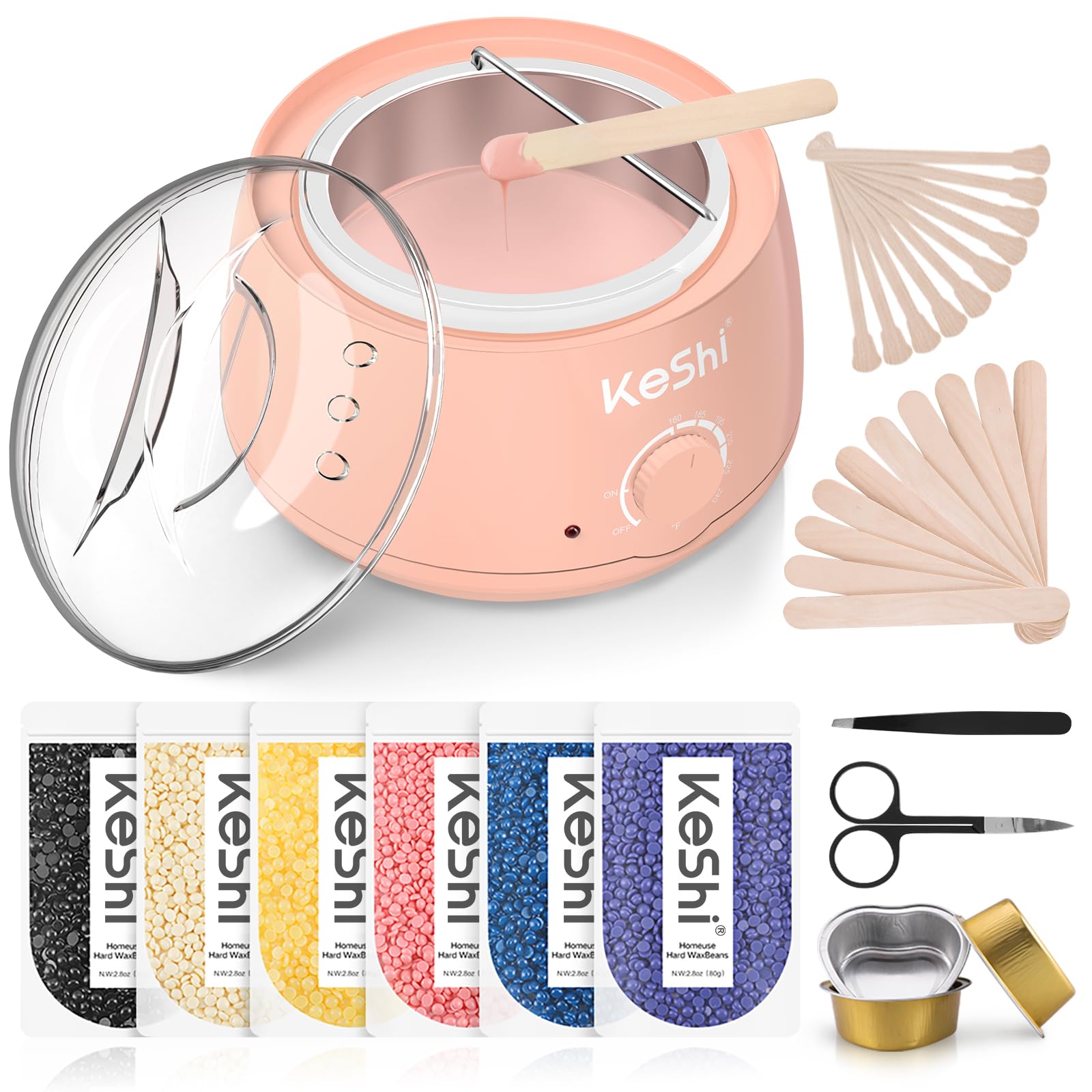 KeShi wax warmer beside common items showing scale and home readiness