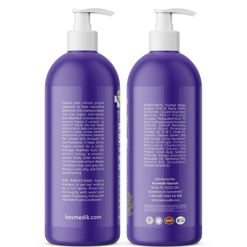 KESMEDIK shampoo on a bathroom shelf in a lifestyle setting for at-home salon use