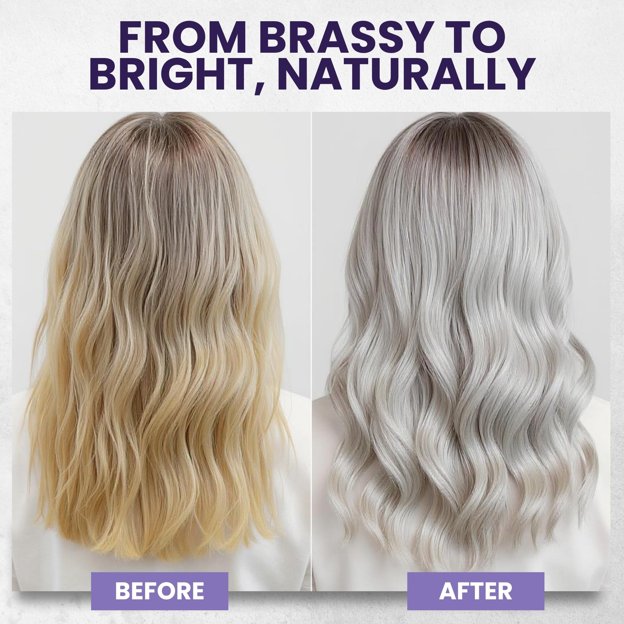 KESMEDIK lavender-hued shampoo lather texture showing toning action