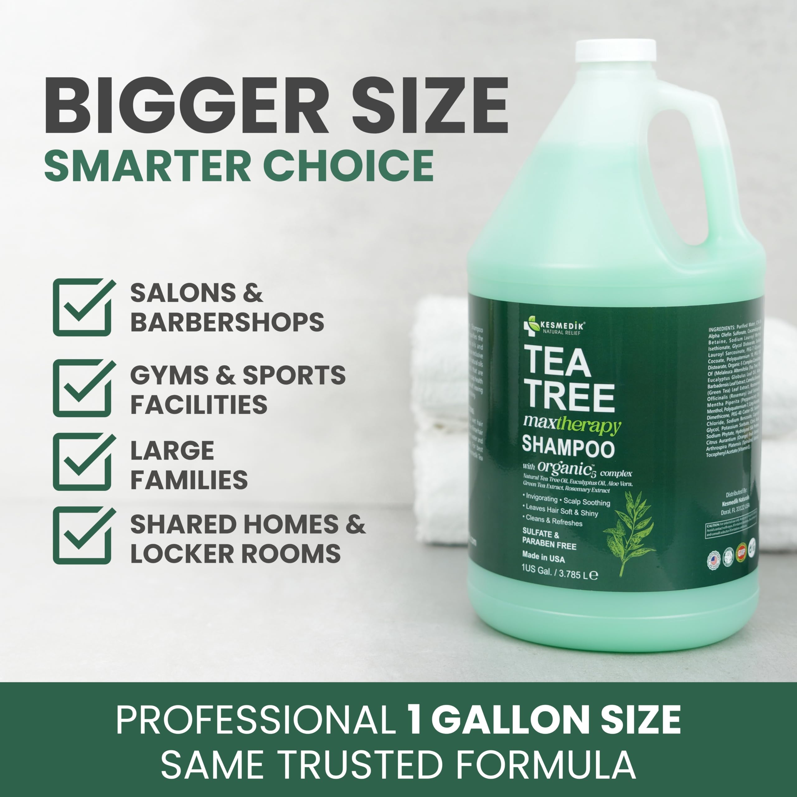 KESMEDIK gallon in salon setting for frequent professional use
