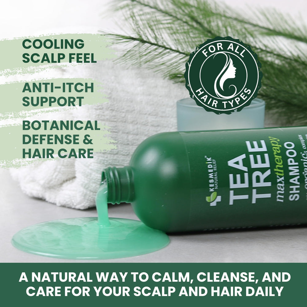 KESMEDIK in-shower use showing cooling sensation and refreshed scalp