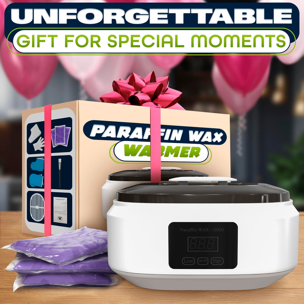 KETAR paraffin machine on a bathroom counter illustrating at-home spa relaxation