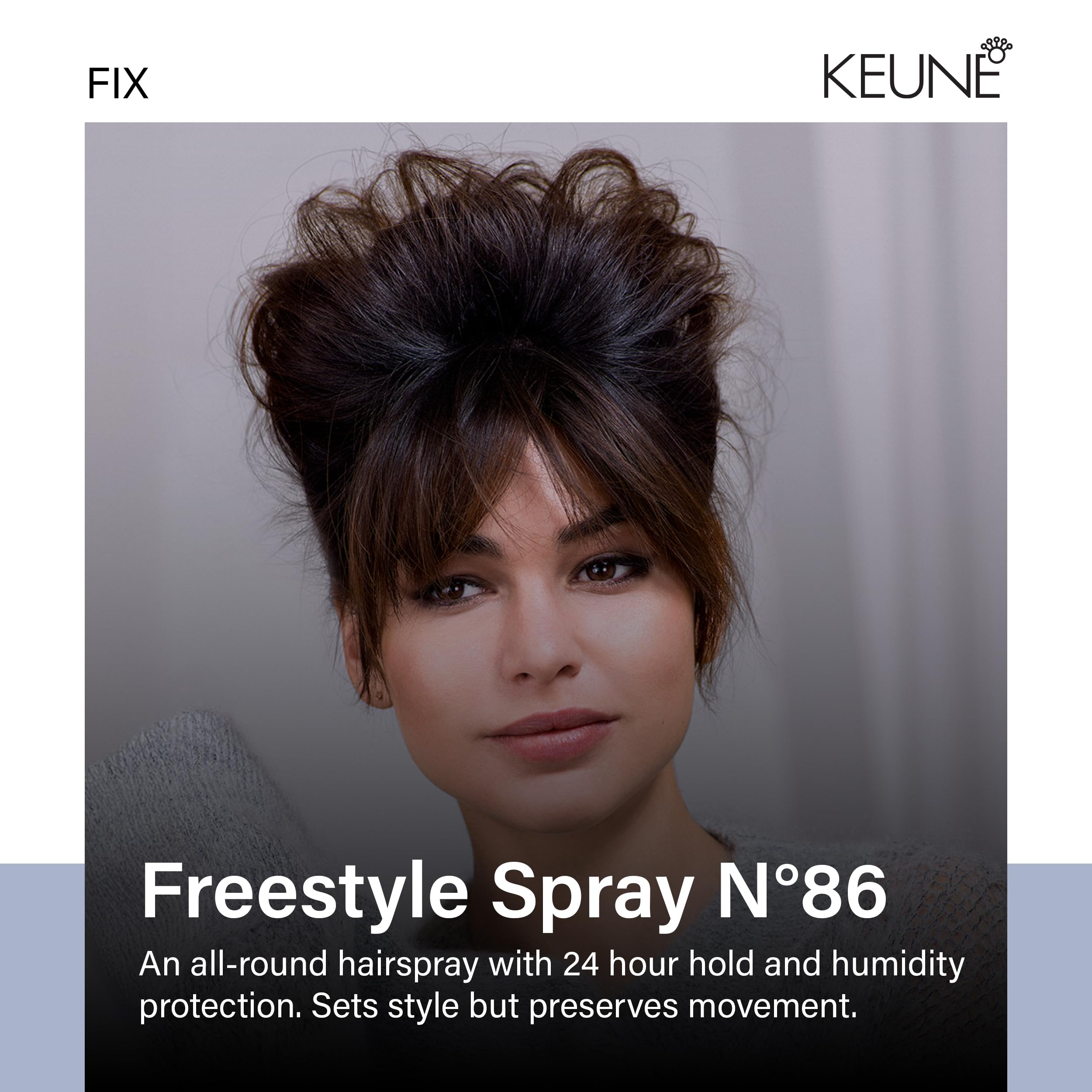 KEUNE label detail highlighting product name and benefits for quick identification