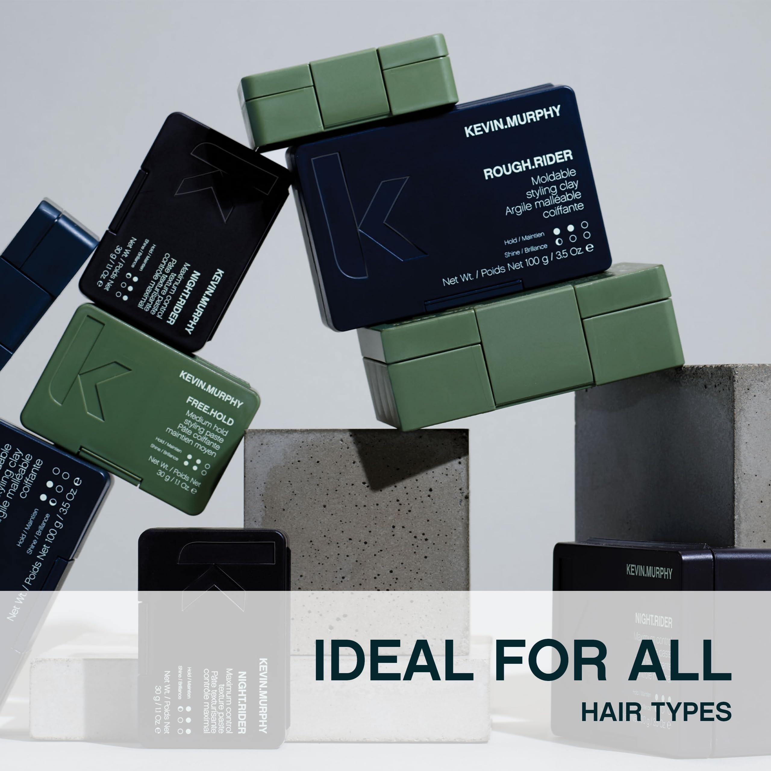 KEVIN.MURPHY before and after comparison showing improved control and texture