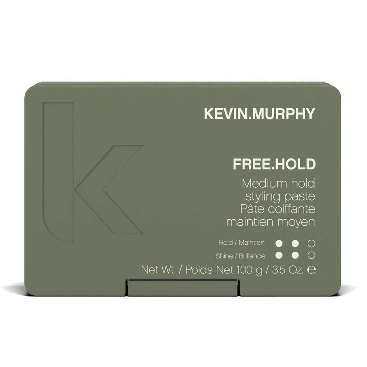 KEVIN.MURPHY FREE.HOLD front jar showing packaging and quick identification benefit
