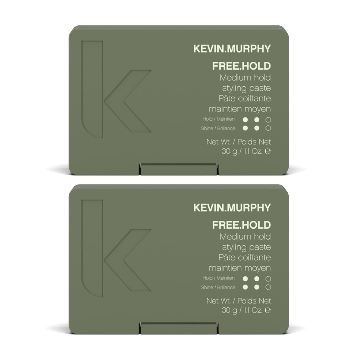 KEVIN.MURPHY Free.Hold front packaging showing compact travel-ready pots and branding