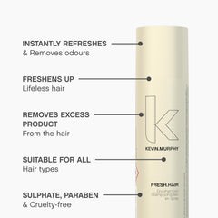KEVIN.MURPHY spray being applied from hand to roots providing instant volume benefit