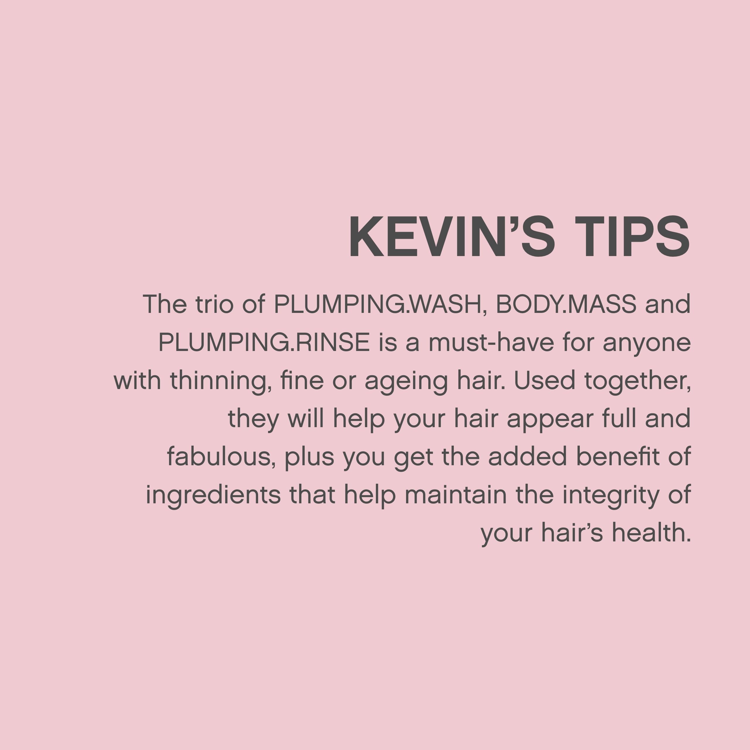 KEVIN.MURPHY 33.8 fl oz bottle next to everyday items showing size and value