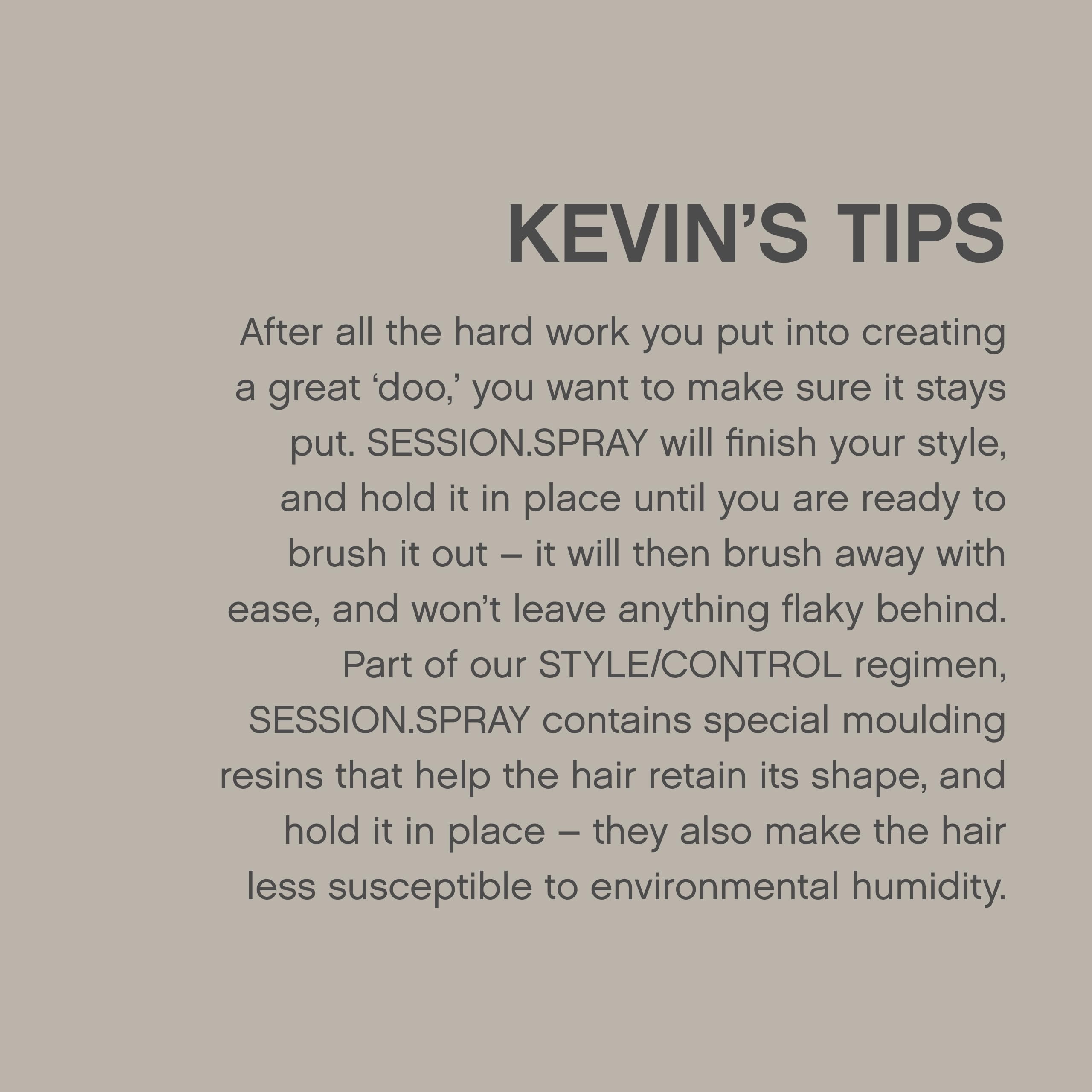 KEVIN.MURPHY next to a ruler showing compact 3.4 fl oz travel-friendly benefit