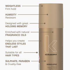 KEVIN.MURPHY fine mist texture visible for even, weightless coverage benefit
