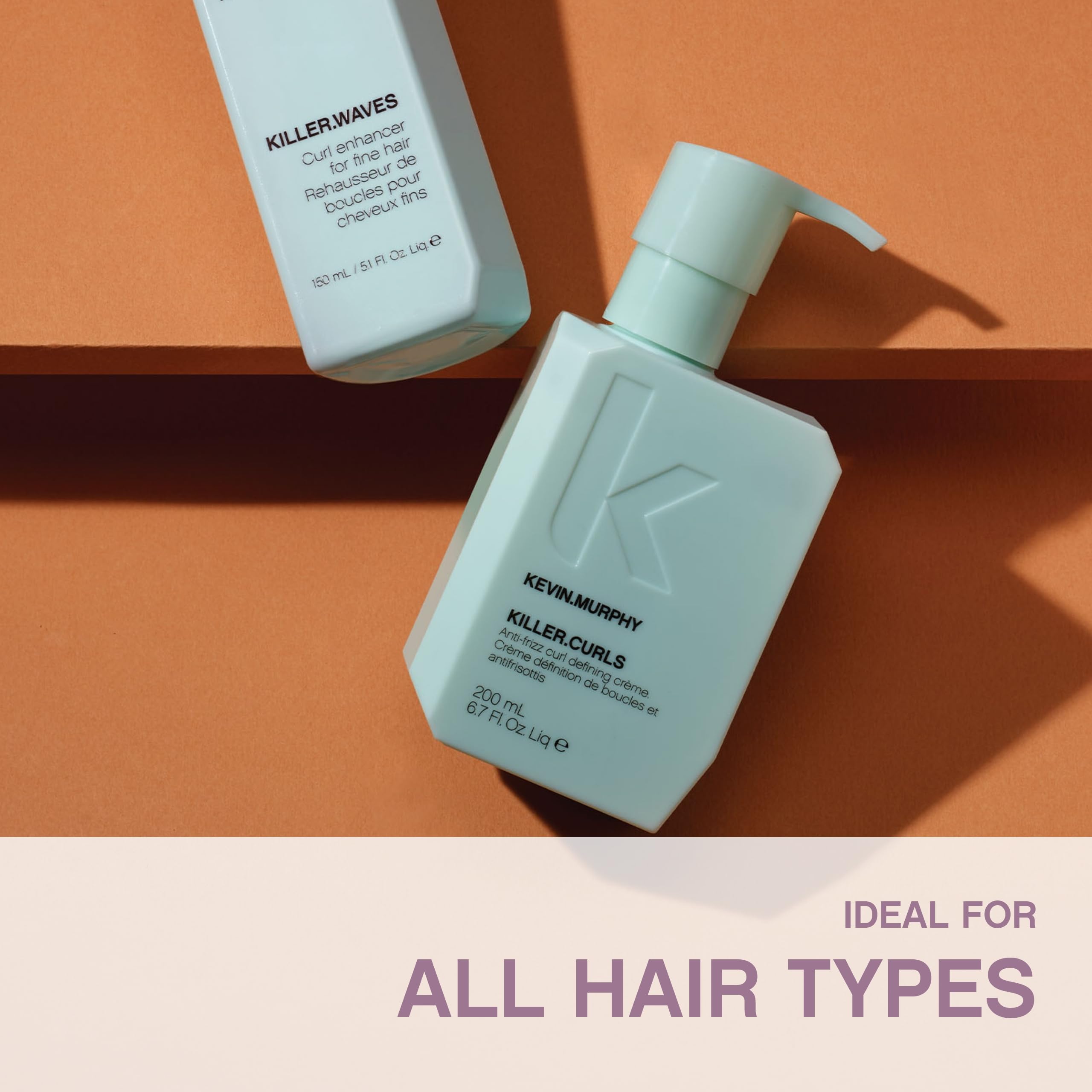 KEVIN.MURPHY applied in salon while styling to add immediate reflective gloss